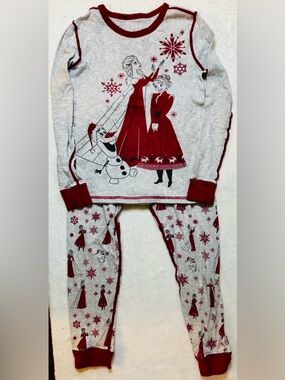 Girls Size 6 Disney Frozen Pajama Set with Elsa, Anna, and Olaf
